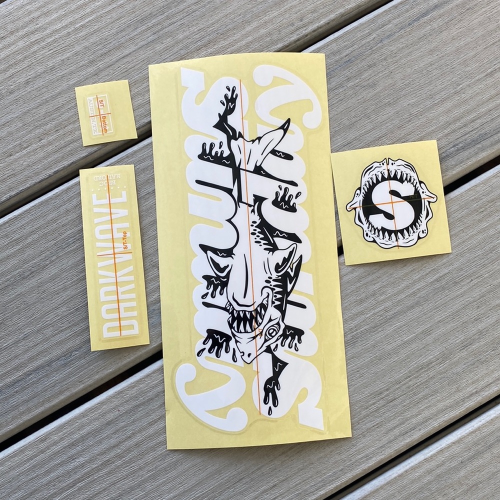 COPY - SUNDAY BMX DARKWAVE STICKER FRAME KIT MATTE FINISH BICYCLE STICKERS BROC…